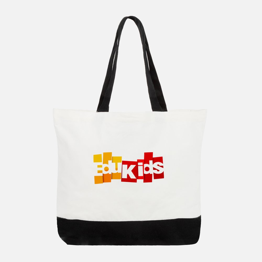 EduKids Black and White Tote Bag